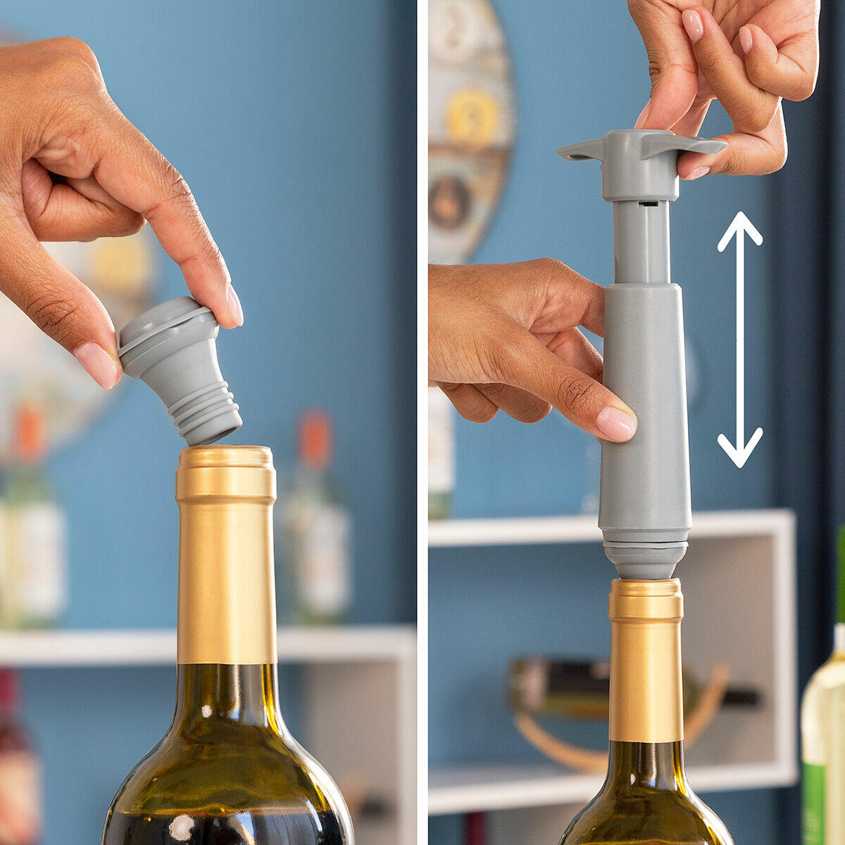 Kit de Conservação para Vinho Winuum: Bomba de Vacío + 4 Tapones
