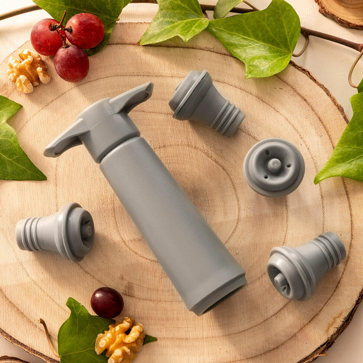 Kit de Conservação para Vinho Winuum: Bomba de Vacío + 4 Tapones