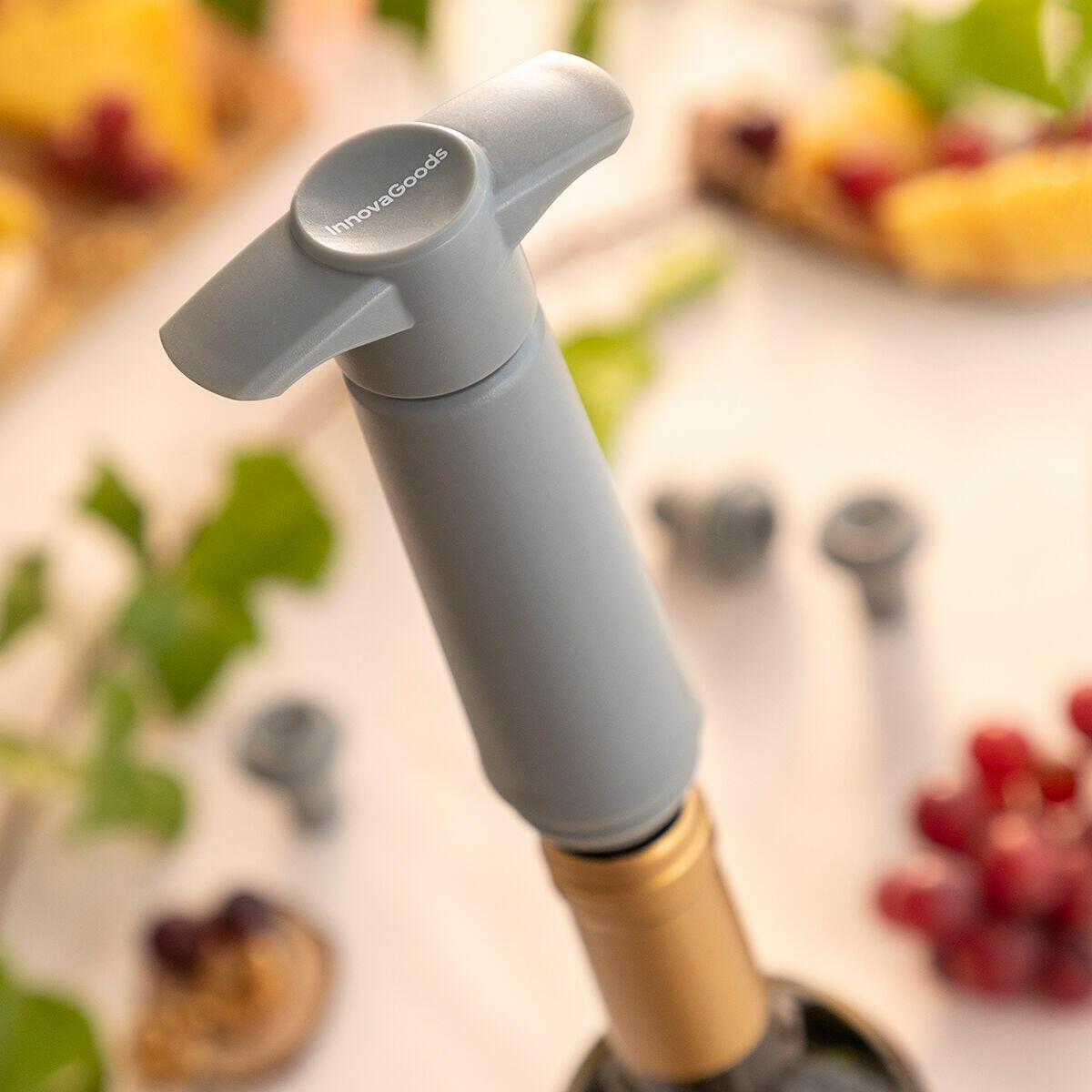 Kit de Conservação para Vinho Winuum: Bomba de Vacío + 4 Tapones