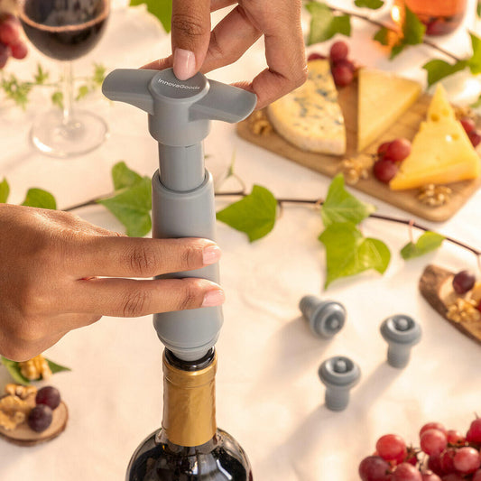 Kit de Conservação para Vinho Winuum: Bomba de Vacío + 4 Tapones